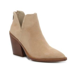 Vince Camuto Beige Suede Ankle Boots
